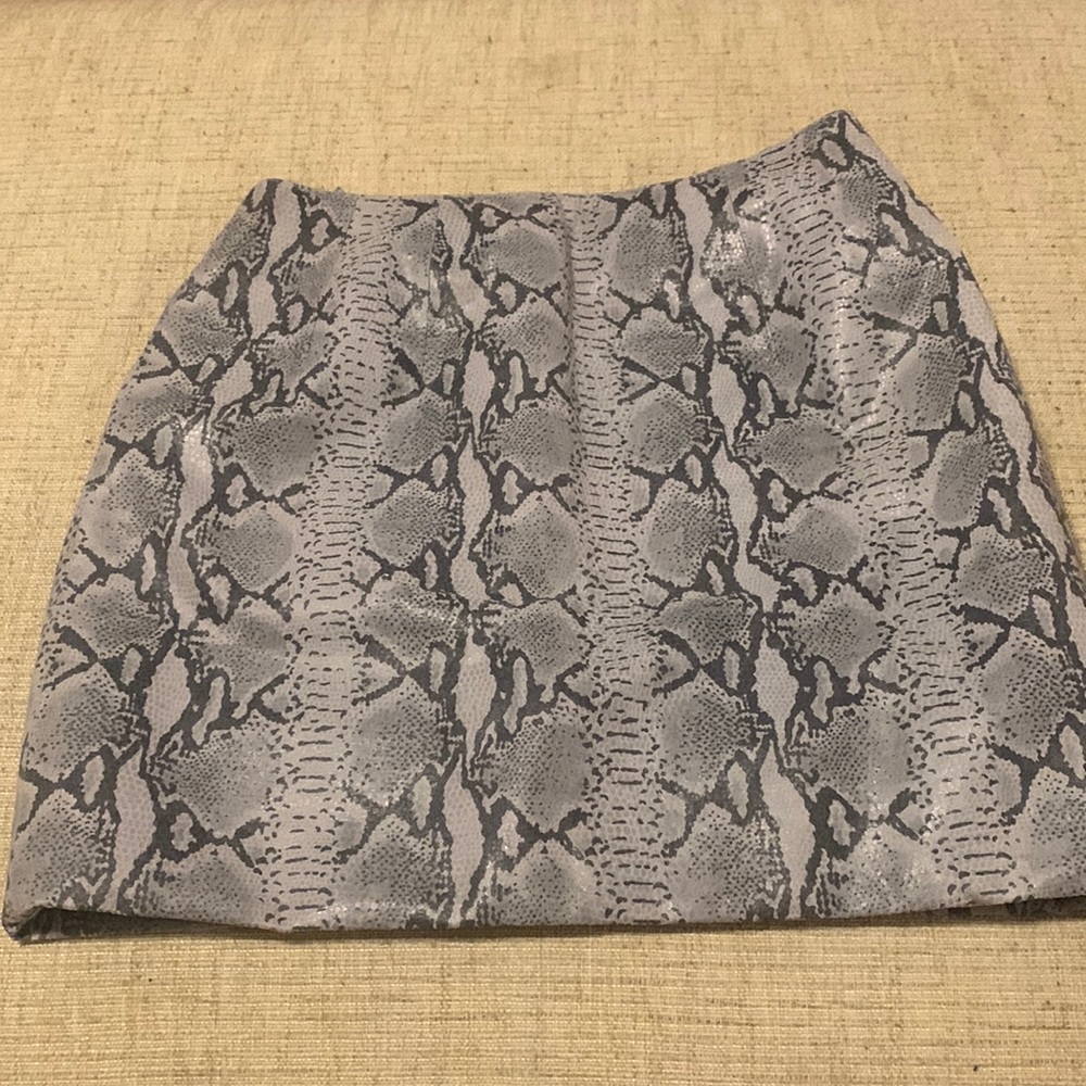 Women’s gray snakeskin skirt. Size: 4